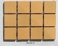 Jaune6 format 5 cm mosaïque mat grès antique paray par plaque de 32 cm