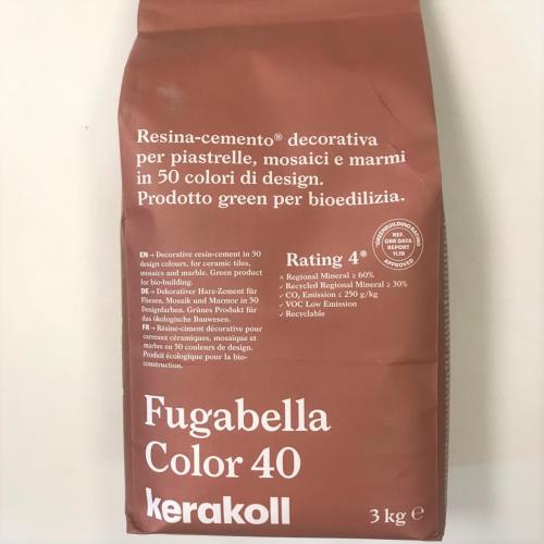 Fugabella résine ciment couleur 40 brun haute performance de 2 à 20mm par 3 kilos