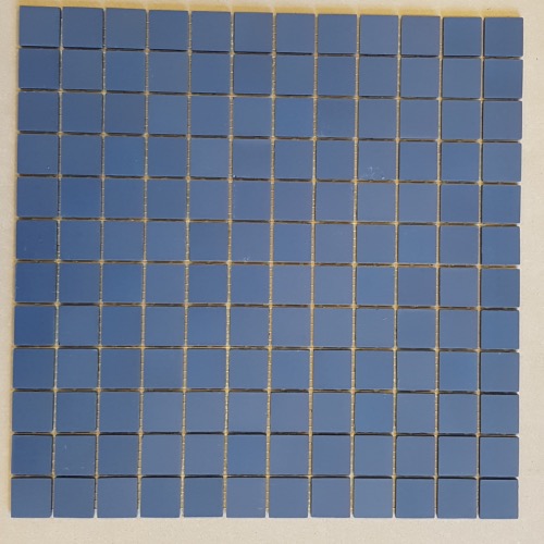 Bleu foncé cobalt bahia mosaïque 2,5 cm mat grès antique plaque 30 cm