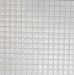 Blanc carré mosaïque émaux 2.3 cm blanc mat satiné plaque en HTK 33 cm