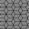 Mosaïque décor SINFONIA hexagone noir et blanc mat satiné par 1 M²