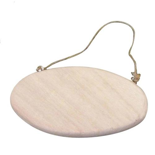 Plaque ovale en bois avec cordelette à suspendre 14.5 cm par 9 cm support bois pour mosaïque