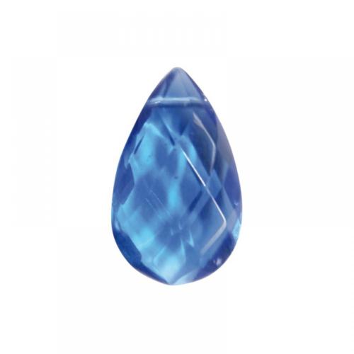 Bleu clair saphir Pampille goutte ronde en cristal taillé 25 par 15 mm par 25 unités