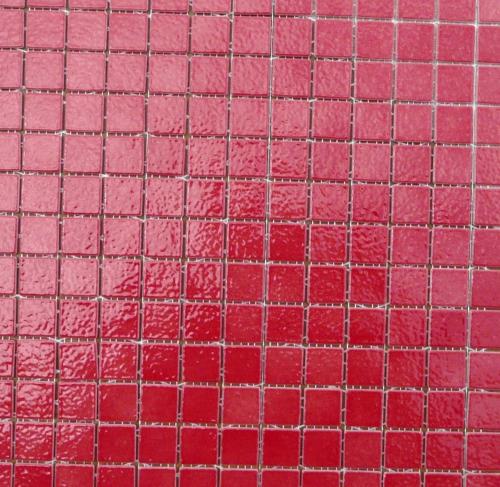 Rouge vif / pivoine mosaïque Briare par plaque 34,5 cm