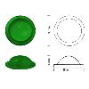 Vert cabochon en verre vert émeraude diamètre 38 mm à l'unité