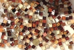 Camaieu brun micro mosaïque vetrocristal par 100 grammes