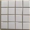 Blanc mat satiné carrelage mosaïque carré 5 cm mur salle de bain sur plaque de 20 cm 6 mm épaisseur par 1 mètre carré
