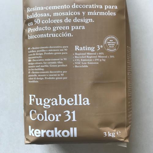 Fugabella résine ciment couleur 31 brun chataigne haute performance de 2 à 20mm par 3 kilos