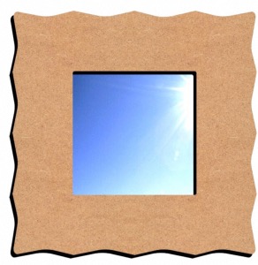 Miroir carré dentelle 23 par 23 cm pour mosaïque