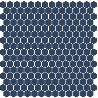 Bleu ardoise Marine hexagone mosaïque émaux mat satiné par 2 M² soit 72.75 € le M²