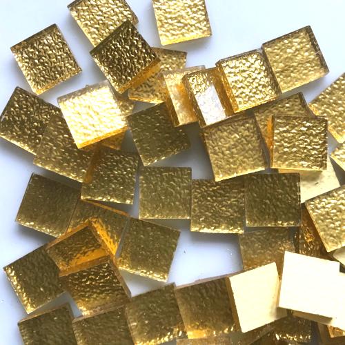 Jaune doré mosaïque métal gauffré 2 cm précieux vendu à l'unité
