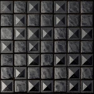 Noir Relief Pyramide mix Anniversaire mosaïque émaux 2.4 cm pleine masse plaque 33 cm HTK