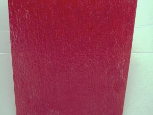 Rouge relief granité verre translucide ondulé plaque de 20 par 30 cm