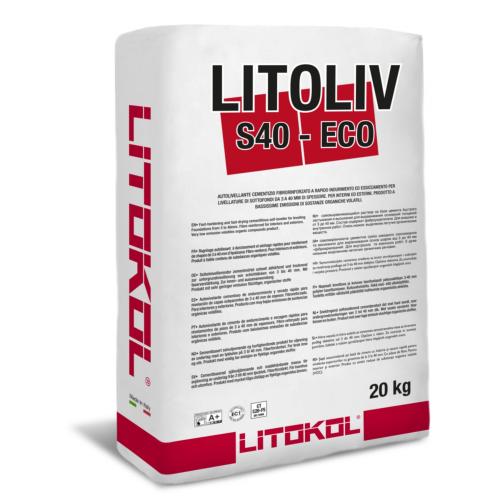 Ragréage autolissant LITOLIV pour 3 à 40 mm d'épaisseur fibro renforcé par 20 kilos