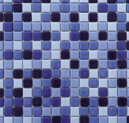 Bleu mosaïque bleu émaux épais 2 par 2 cm par plaque 32 cm