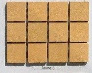 Jaune6 format 5 cm mosaïque mat grès antique paray par plaque de 36.6CM cm