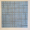 Bleu pétrole mosaïque 2,4 cm mat grès antique plaque 30 cm