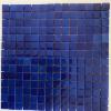 Bleu cobalt intense chroma mosaïque émaux 2.3 cm brillant pleine masse plaque pour loisirs créatifs