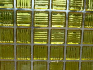 Jaune citron mosaïque pâte de verre mosaïque translucide par 25 carreaux