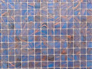Bleu moyen gemme mosaïque pate de verre par 25 carreaux