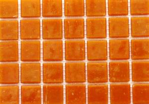 Orange mosaïque pâte de verre orange clair uni par plaque 32 cm
