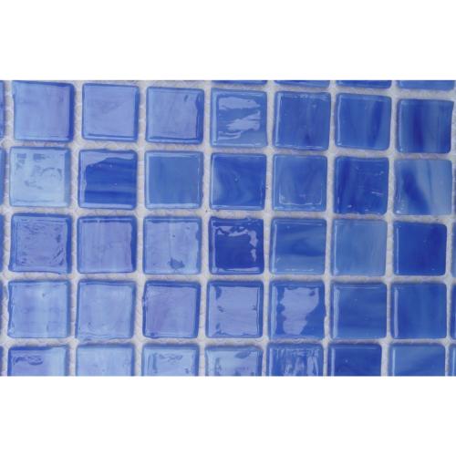 Bleu pastel foncé mosaïque Tiffany par 16 carreaux