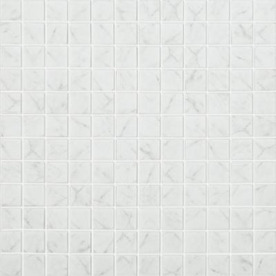 Blanc gris marbre Carrara mosaïque émaux mat par plaque 31.7 cm