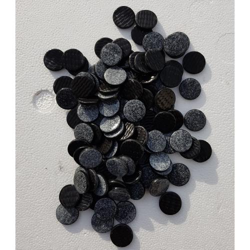 Noir granito rond pastille mosaïque émaux brillant par 900 gr en vrac
