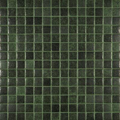 Vert forêt noir mosaïque émaux brillant bord droit 2,4 cm par plaquette de 20 carreaux