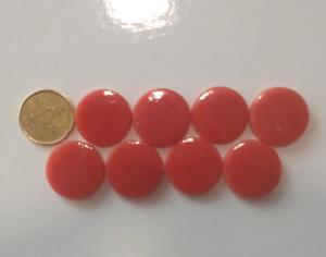 Rouge brique Terracotta rond pastille mosaïque émaux brillant par 100g