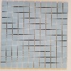 Bleu gris mosaïque 2,4 cm mat grès antique plaque 30 cm sur filet