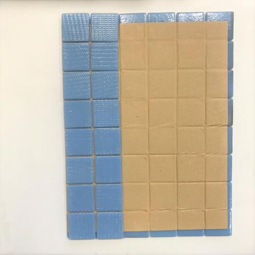 Bleu clair antidérapant 4 cm mosaïque émaux par plaque de 32 cm