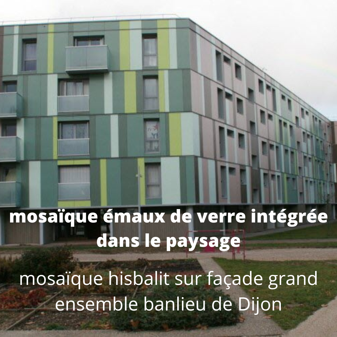 mosaïque grès céram ravalement façade ITE