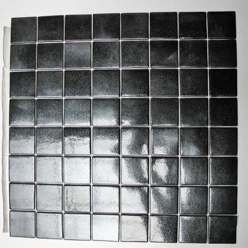 Noir gris métallisé 4 cm mosaïque émaux par plaque pour Vrac