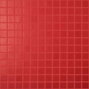 Rouge vif pur mat satiné mosaïque émaux plaque 31 cm