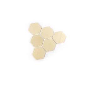 Plaques hexagones par 6  bois à décorer en mosaïque 99 par 86 mm