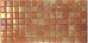 Orange doré cuivre lisse nacré mosaïque émaux bord droit 2,4 cm et 2,5 cm par 100g