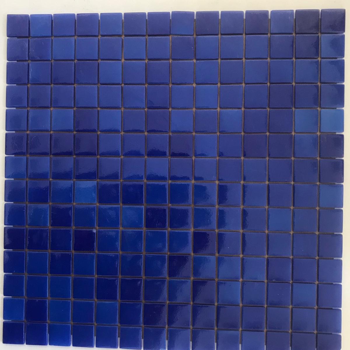 Mosaïque émaux de verre , bleu cobalt Majorelle par plaque 33.5cm- Achat mosaïque  loisirs créatifs