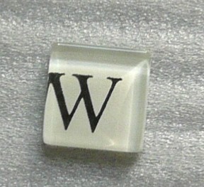 Mosaïque alphabet lettres "w" vétrocristal 2 par 2.cm