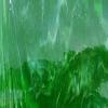 Vert tendre marbré de blanc verre semi-opalescent plaque 20 par 30 cm