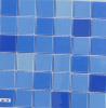 Bleu mix clair et foncé 48 mm mosaïque pâte de verre vétrocristal plaque 30 cm