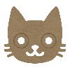 Chat masque Manga 22 par 21 cm support bois pour mosaïque