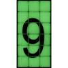 Mosaïque Chiffre "9" rue et piscine photo luminescente 7 par 14 cm