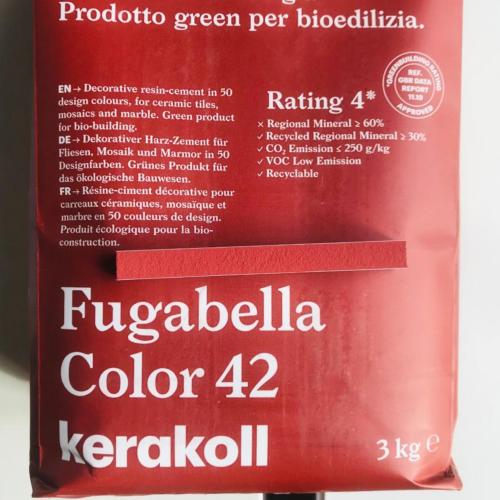 Fugabella résine ciment couleur 42 rouge terracotta haute performance de 2 à 20mm par 3 kilos