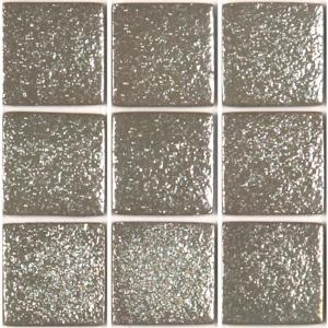 Gris argent gaufré métallisé carré mosaïque urban chic émaux brillant plaque 33.2 cm HTK