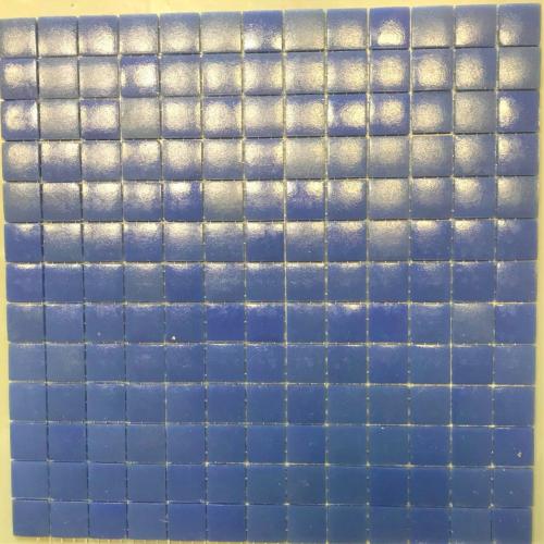 Bleu lavande uni mosaïque émaux mat/satiné 2.5 cm plaque 33 cm sur filet
