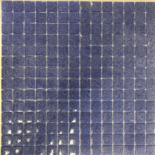Bleu cobalt zafiro moucheté mosaïque émaux brillant bord droit 2,3 cm par plaquette 20 carreaux