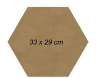 Plaque hexagone 33 par 29 cm support bois à décorer comme essaim d'abeille en mosaïque