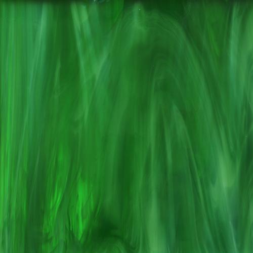 Vert moyen marbré translucide verre vitrail spectrum 327-6 S96 plaque de 30 par 20 cm