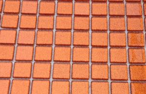 Orange foncé mosaïque paillette vetrocristal 2.5 par 2.5cm par 100g